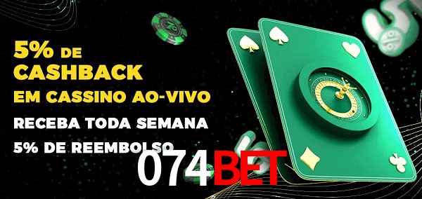 Promoções do cassino ao Vivo 074bet